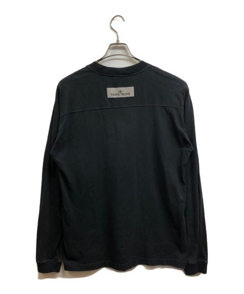 STONE ISLAND（ストーンアイランド）STONE ISLAND (ストーンアイランド) リフレクタースリーブカットソー ブラック サイズ:Lの古着・服飾アイテム