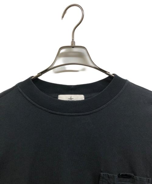 STONE ISLAND（ストーンアイランド）STONE ISLAND (ストーンアイランド) リフレクタースリーブカットソー ブラック サイズ:Lの古着・服飾アイテム