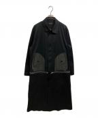 s'yteサイト）の古着「60/2COTTON GABARDINE STRETCH INSIDE OUT UNTIED SEAM DESIGN WORK DRESS」｜ブラック