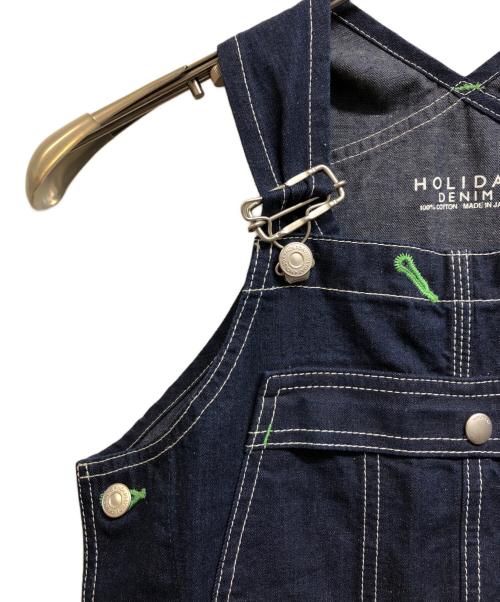 holiday（ホリデー）holiday (ホリデー) SLIM FLARE DENIM OVER-ALL インディゴ サイズ:LG/00の古着・服飾アイテム