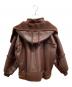 6(ROKU) BEAUTY&YOUTH (ロク ビューティーアンドユース) FAKE LEATHER×BOA ZIP BLOUSON ブラウン サイズ:38：8000円