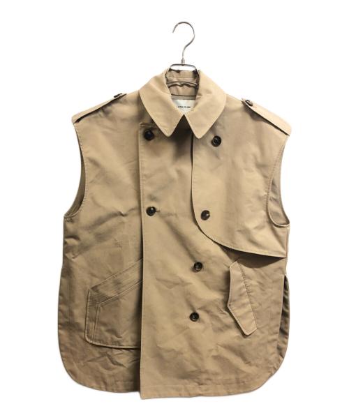 la peau de gem（ラポドゥジェム）la peau de gem (ラポドゥジェム) トレンチベスト ベージュ サイズ:Free 未使用品の古着・服飾アイテム