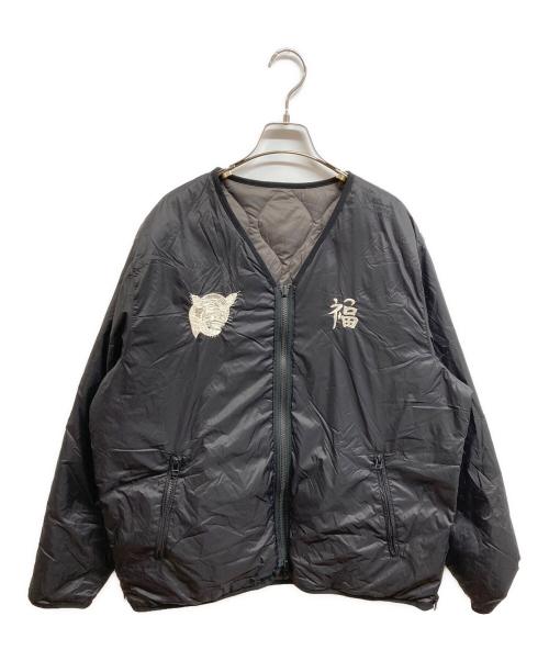 TAION（タイオン）TAION (タイオン) BEAMS Lights (ビームスライト) ジャパンスペシャル リバーシブル ベトジャン ダウンジャケット ブラック×ベージュ サイズ:Ｌの古着・服飾アイテム