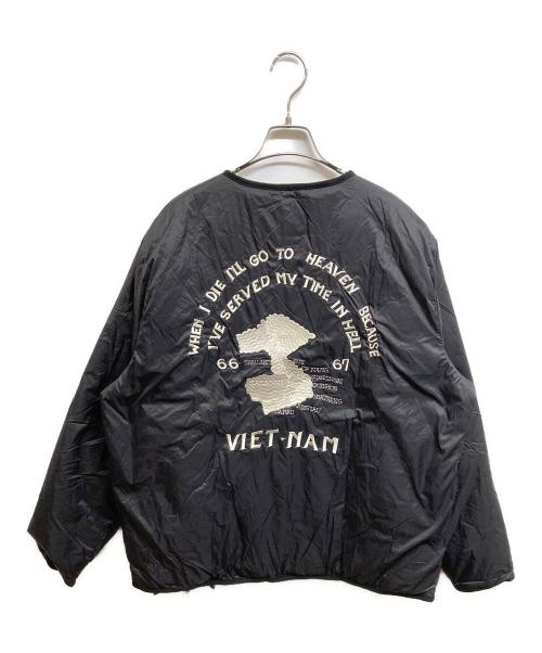 TAION（タイオン）TAION (タイオン) BEAMS Lights (ビームスライト) ジャパンスペシャル リバーシブル ベトジャン ダウンジャケット ブラック×ベージュ サイズ:Ｌの古着・服飾アイテム