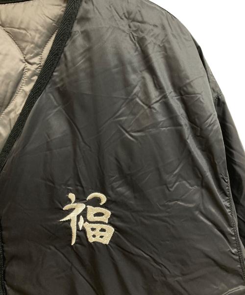 TAION（タイオン）TAION (タイオン) BEAMS Lights (ビームスライト) ジャパンスペシャル リバーシブル ベトジャン ダウンジャケット ブラック×ベージュ サイズ:Ｌの古着・服飾アイテム