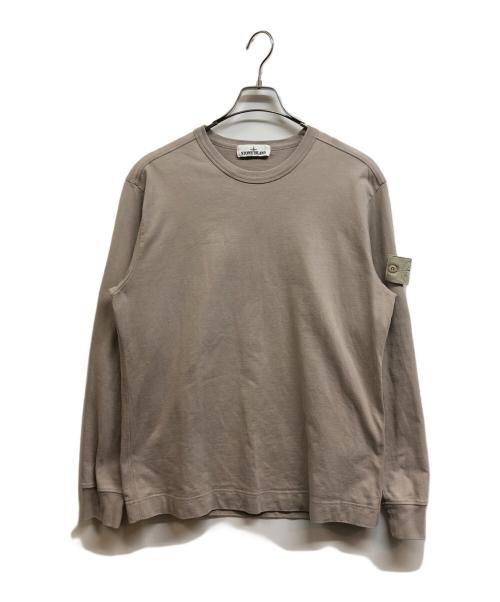 STONE ISLAND（ストーンアイランド）STONE ISLAND (ストーンアイランド) ヘビーウェイトコットンクルーネック ベージュ サイズ:Mの古着・服飾アイテム