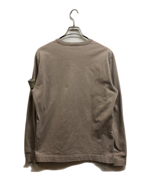 STONE ISLAND（ストーンアイランド）STONE ISLAND (ストーンアイランド) ヘビーウェイトコットンクルーネック ベージュ サイズ:Mの古着・服飾アイテム