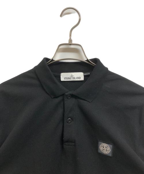 STONE ISLAND（ストーンアイランド）STONE ISLAND (ストーンアイランド) 長袖ポロシャツ ブラック サイズ:Ｌの古着・服飾アイテム
