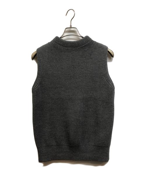 ANDERSEN-ANDERSEN（アンデルセン アンデルセン）Andersen-Andersen (アンデルセン アンデルセン) 5ゲージ クルーネック ウールニットベスト グレー サイズ:Sの古着・服飾アイテム
