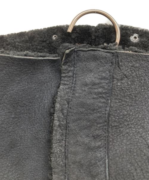 LAD MUSICIAN（ラッドミュージシャン）LAD MUSICIAN (ラッドミュージシャン) 03AWラムムートンレザーハーフコート ブラック サイズ:44の古着・服飾アイテム