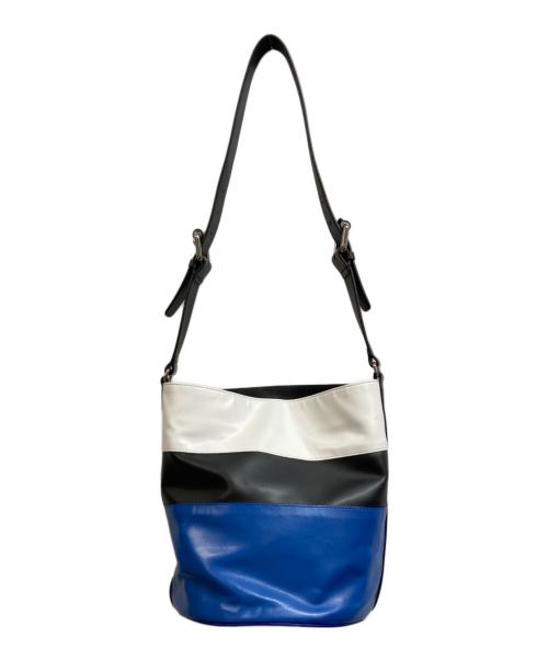 PLAN C（プランシー）PLAN C (プランシー) BUCKET BAG ホワイト×ブルーの古着・服飾アイテム