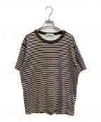 STONE ISLANDストーンアイランド）の古着「マリンボーダーTシャツ」｜ホワイト×ブラウン