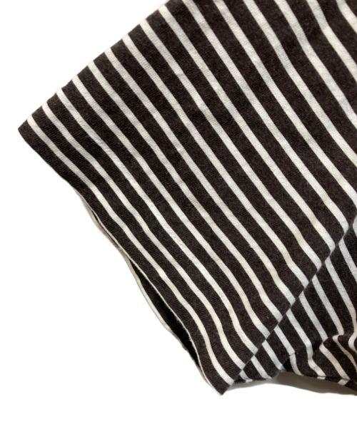 STONE ISLAND（ストーンアイランド）STONE ISLAND (ストーンアイランド) マリンボーダーTシャツ ホワイト×ブラウン サイズ:Lの古着・服飾アイテム