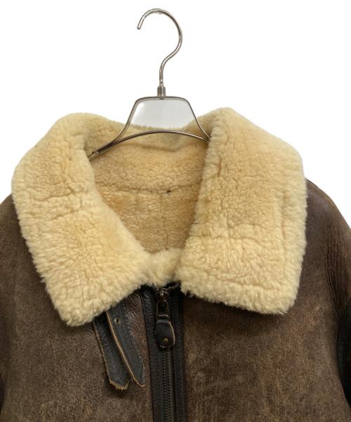 THE ORIGIN REBEL（オリジンレーベル）THE ORIGIN REBEL (オリジンレーベル) ムートンフライトジャケット ブラウン サイズ:Ｍの古着・服飾アイテム
