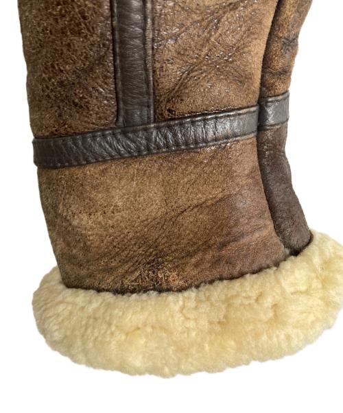 THE ORIGIN REBEL（オリジンレーベル）THE ORIGIN REBEL (オリジンレーベル) ムートンフライトジャケット ブラウン サイズ:Ｍの古着・服飾アイテム