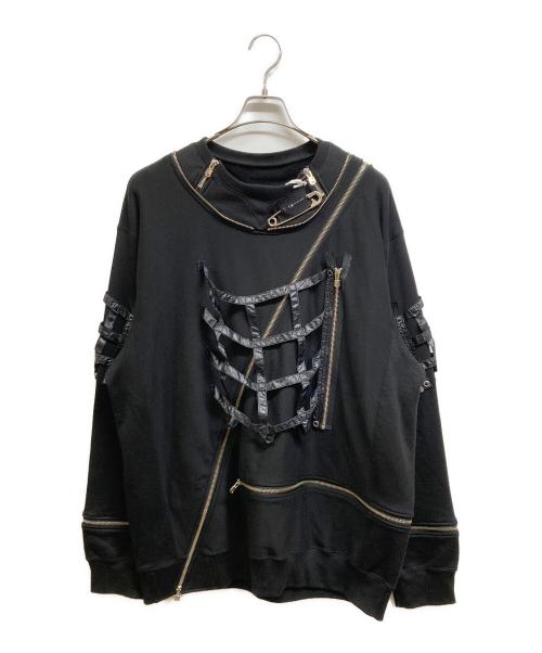 TAKAHIROMIYASHITA TheSoloIst.（タカヒロミヤシタ ザソロイスト）TAKAHIROMIYASHITA TheSoloIst. (タカヒロミヤシタ ザソロイスト) OVERSIZED SPACE SWEATSHIRT ブラック サイズ:Ｍ 未使用品の古着・服飾アイテム