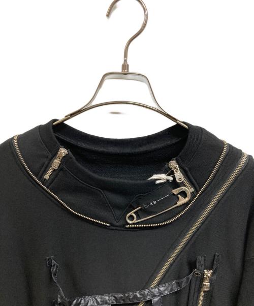 TAKAHIROMIYASHITA TheSoloIst.（タカヒロミヤシタ ザソロイスト）TAKAHIROMIYASHITA TheSoloIst. (タカヒロミヤシタ ザソロイスト) OVERSIZED SPACE SWEATSHIRT ブラック サイズ:Ｍ 未使用品の古着・服飾アイテム