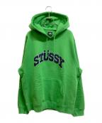 stussyステューシー）の古着「プルオーバーパーカー」｜グリーン