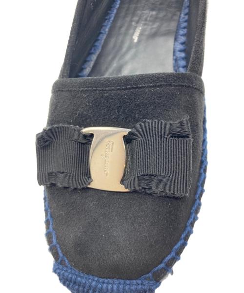 Salvatore Ferragamo（サルヴァトーレ フェラガモ）Salvatore Ferragamo (サルヴァトーレ フェラガモ) エスパドリーユ ネイビー サイズ:6Mの古着・服飾アイテム