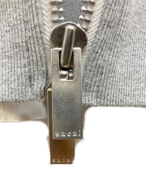 sacai（サカイ）sacai (サカイ) Sponge Sweat × MA-1 Zip Up Hoodie グレー サイズ:2の古着・服飾アイテム