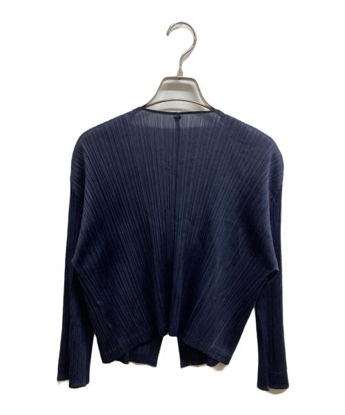 PLEATS PLEASE（プリーツプリーズ）PLEATS PLEASE (プリーツプリーズ) プリーツカーディガン ネイビー サイズ:3の古着・服飾アイテム