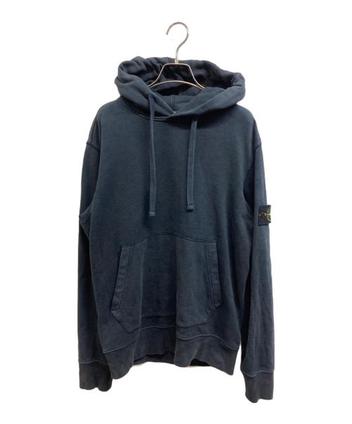 STONE ISLAND（ストーンアイランド）STONE ISLAND (ストーンアイランド) HOODED SWEATSHIRT ネイビー サイズ:Mの古着・服飾アイテム