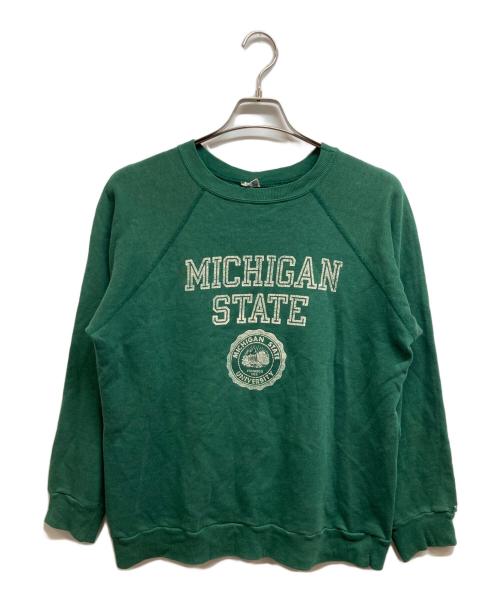 Champion（チャンピオン）Champion (チャンピオン) 80s USA製 カレッジロゴスウェット グリーン サイズ:XLの古着・服飾アイテム