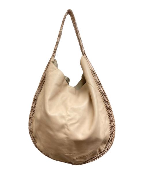 Salvatore Ferragamo（サルヴァトーレ フェラガモ）Salvatore Ferragamo (サルヴァトーレ フェラガモ) サークル型チェーンショルダーバッグ ピンクベージュの古着・服飾アイテム