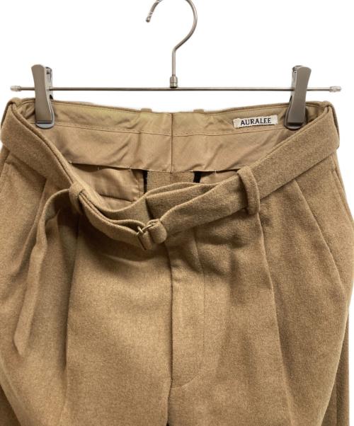 AURALEE（オーラリー）AURALEE (オーラリー) WOOL CASHMERE FLANNEL SLACKS ブラウン サイズ:3の古着・服飾アイテム