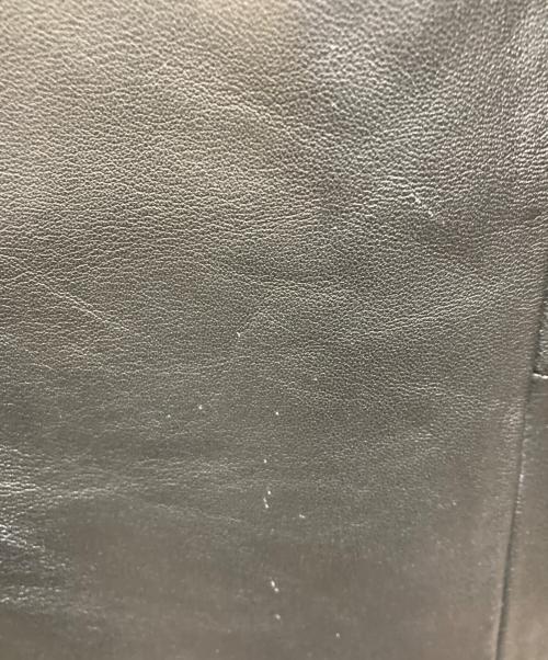 Adam et Rope（アダム エ ロペ）Adam et Rope (アダム エ ロペ) シープレザー ワイドテーパードパンツ ブラック サイズ:Sの古着・服飾アイテム