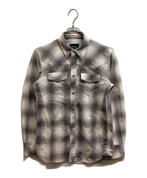 NUMBER (N)INE（ナンバーナイン）NUMBER (N)INE (ナンバーナイン) オンブレチェックウエスタンシャツ ベージュ サイズ:2の古着・服飾アイテム