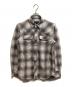 NUMBER (N)INE（ナンバーナイン）の古着「オンブレチェックウエスタンシャツ」｜ベージュ