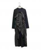 UN3D.アンスリード）の古着「TURN OVER DOCKING OP ドッキングワンピース」｜ブラック