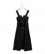 UNITED TOKYOユナイテッドトーキョー）の古着「ステッチワークジャンパースカート」｜ブラック