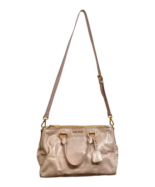 MIU MIU（ミュウミュウ）MIU MIU (ミュウミュウ) 2WAYバッグ ピンクの古着・服飾アイテム