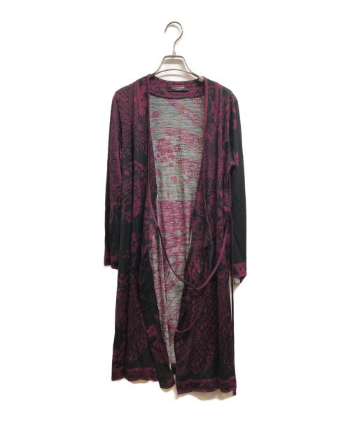LEONARD（レオナール）LEONARD (レオナール) シルク混カシュクーワンピース パープル サイズ:Lの古着・服飾アイテム