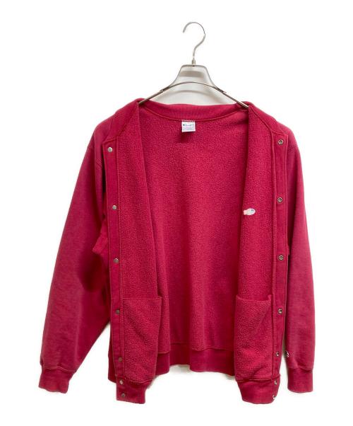 Champion REVERSE WEAVE（チャンピオン リバース ウィーブ）Champion REVERSE WEAVE (チャンピオン リバース ウィーブ) スナップカーディガン ピンク サイズ:LARGEの古着・服飾アイテム