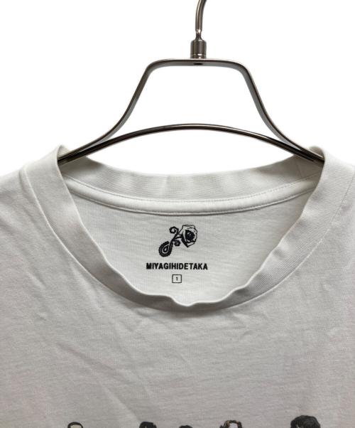 MIYAGIHIDETAKA（ミヤギヒデタカ）MIYAGIHIDETAKA (ミヤギヒデタカ) プリントTシャツ ホワイト サイズ:Lの古着・服飾アイテム