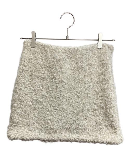 THE TOE（ザ・トゥー）THE TOE (ザ・トゥー) ツイードミニスカート アイボリー サイズ:Free 未使用品の古着・服飾アイテム