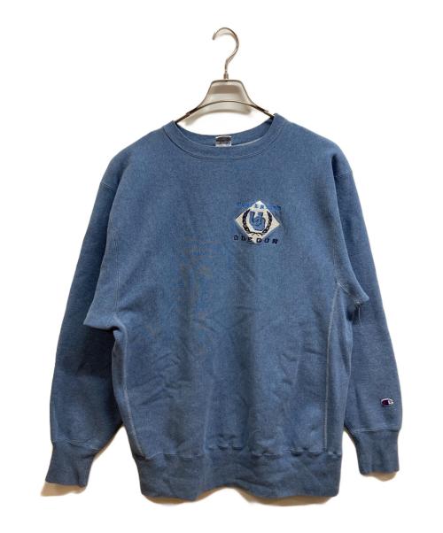 Champion REVERSE WEAVE（チャンピオン リバース ウィーブ）Champion REVERSE WEAVE (チャンピオン リバース ウィーブ) カレッジ刺繍スウェット ブルー サイズ:XXLの古着・服飾アイテム