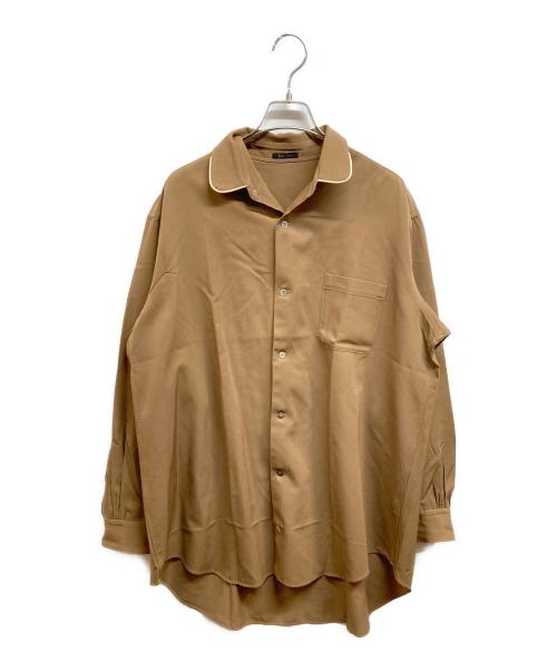 Y's for men（ワイズフォーメン）Y'S for men (ワイズフォーメン) パイピングオープンカラーシャツ ブラウン サイズ:ーの古着・服飾アイテム