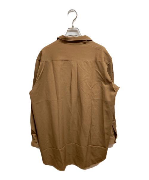 Y's for men（ワイズフォーメン）Y'S for men (ワイズフォーメン) パイピングオープンカラーシャツ ブラウン サイズ:ーの古着・服飾アイテム