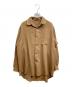 Y'S for men（ワイズフォーメン）の古着「パイピングオープンカラーシャツ」｜ブラウン