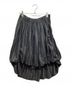 Y'sワイズ）の古着「ストライプデザインスカート」｜グレー