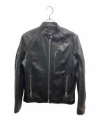 JACKROSEジャックローズ）の古着「シングルライダースジャケット」｜ブラック