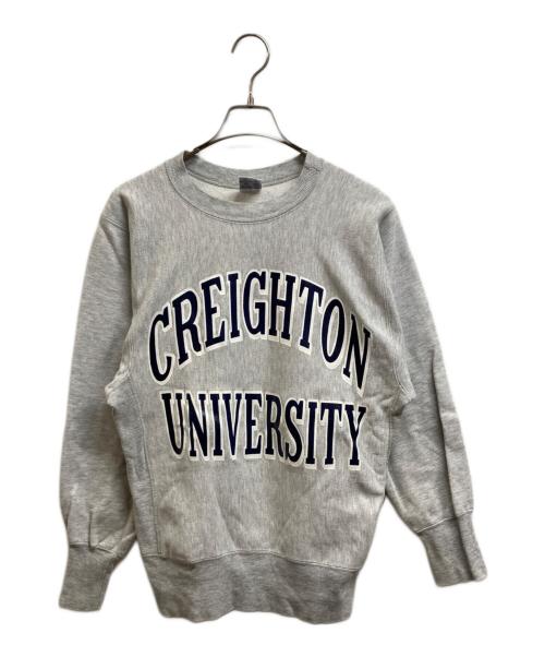 Champion REVERSE WEAVE（チャンピオン リバース ウィーブ）Champion REVERSE WEAVE (チャンピオン リバース ウィーブ) ヴィンテージカレッジロゴスウェット グレー サイズ:Mediumの古着・服飾アイテム