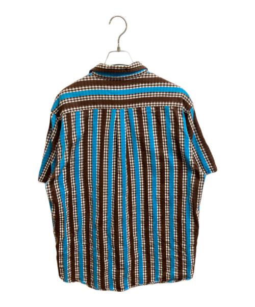 stussy（ステューシー）stussy (ステューシー) チェックシャツ ブルー×ブラウン サイズ:Mの古着・服飾アイテム