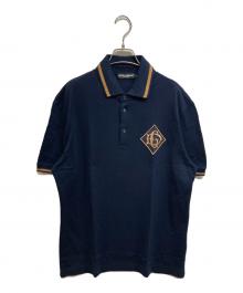 DOLCE & GABBANA（ドルチェ＆ガッバーナ）の古着「ダイヤモンドエンブレムポロシャツ」｜ネイビー