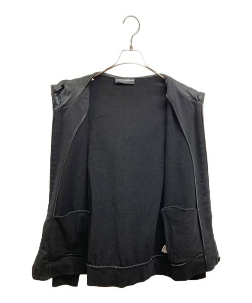 DOLCE & GABBANA（ドルチェ＆ガッバーナ）DOLCE & GABBANA (ドルチェ＆ガッバーナ) ロゴプリントジップパーカー ブラック サイズ:52の古着・服飾アイテム