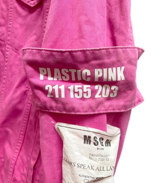 MSGM（エムエスジーエム）MSGM (エムエスジーエム) ダメージ加工デニムジャケット ピンク サイズ:38の古着・服飾アイテム